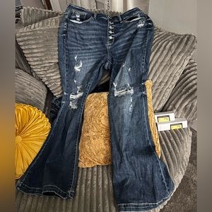 Judy Blue button fly flare jeans